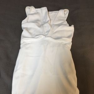 Balenciaga  White Sleevless Cocktail Dress Elegant